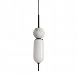 Подвесной светильник Aromas del Campo Anet C1206, белый мрамор, черный матовый