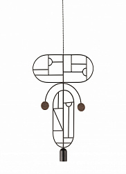 Подвесной светильник Wooden Dots WDS09 латунь-орех