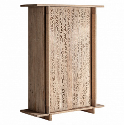 Шкаф-купе для одежды Vical Jacquard 35780, из дерева манго, светло-коричневый
