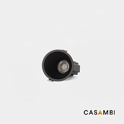 Tulipa Черный встраиваемый потолочный светильник ASIM 7Вт 55° 3000K CRI90 Casambi