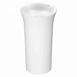Duravit White Tulip, напольная раковина Ø50хh90 см, цвет белый глянцевый