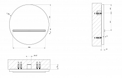 Gessi Venti20, круглый каскадный излив Ø20.7 см, для ванны/душа, цвет брашированная медь PVD