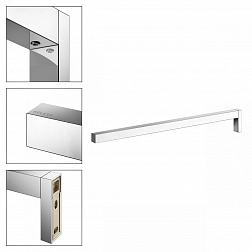 Keuco Edition 90 Square, полотенцедержатель одинарный неповоротный 45.6 см, цвет хром
