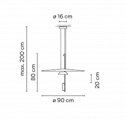 Подвесной светильник Vibia Flamingo 1527, Ø90 см, золото