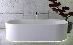 Knief Moon, ванна отдельностоящая с Led подсветкой 190х90хh50 см, K.Stone, цвет белый матовый