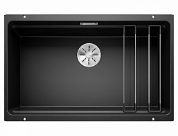Blanco Etagon 700-U, 525891, встраиваемая снизу кухонная мойка 73х46хh20 см, цвет черный матовый