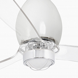 Потолочный вентилятор Mini Eterfan LED белый/прозрачный 128 см