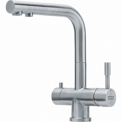 Franke Atlas Clear Water, двухрычажный кухонный смеситель h28.9 см, фильтр для воды, цвет сталь