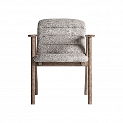 Обеденный стул Vical Jacquard 35773, 62х61хh80 см, бежевая ткань, ножки из массива вяза, цвет коричневый