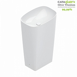 Раковина Catalano Green 0428551001, напольная Ø45хh85 см, слив в стену, Cataglaze+, белый глянцевый