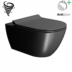 GSI Pura, подвесной безободковый унитаз 36х55 см (без сиденья), Swirlflush, Dualglaze, цвет Ardesia