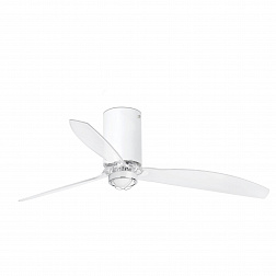 Потолочный вентилятор Mini Tube Fan LED мат. белый/прозрачный 128 см