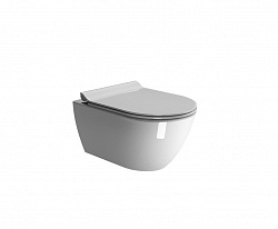 GSI Pura, подвесной унитаз 36х55 см (без сиденья), Swirlflush, Dualglaze, цвет белый глянцевый