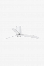 Потолочный вентилятор Mini Tube Fan LED мат. белый/прозрачный 128 см