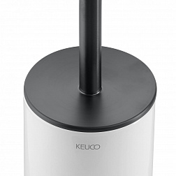 Keuco Edition 400, подвесной ерш из хрусталя с крышкой, цвет брашированный черный хром