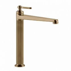 Gessi Venti20, высокий смеситель для раковины, без донного клапана, цвет брашированная бронза PVD
