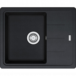 Franke Basic BFG 611C, встраиваемая сверху кухонная мойка 62х50хh20 см, 
цвет оникс