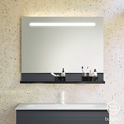 Burgbad Fiumo, зеркало 100х15хh81.7 см, с подсветкой, цвет графит матовый