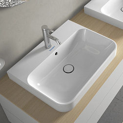 Duravit Happy D.2 Plus, накладная раковина 60х46хh19.5 см, цвет белый глянцевый