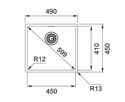 Franke Box BXX 210–45, встраиваемая (3 варианта) кухонная мойка 49х45хh20 см, цвет полированная сталь
