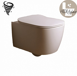 Унитаз Hidra Faster FAWR30SET/006, подвесной 36.5x53 см с сиденьем, +Plus, HIDRAglaze, белый матовый