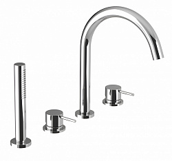 Cмеситель на борт ванны Oioli Micro MIBV006RO/C00, с набором для душа, хром