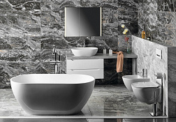 GSI Pura, подвесной унитаз 36х50 см (без сиденья), Swirlflush, Dualglaze, цвет белый глянцевый